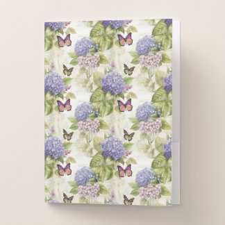 Heavenly Purple Hydrangea Harmony Pocket Folder