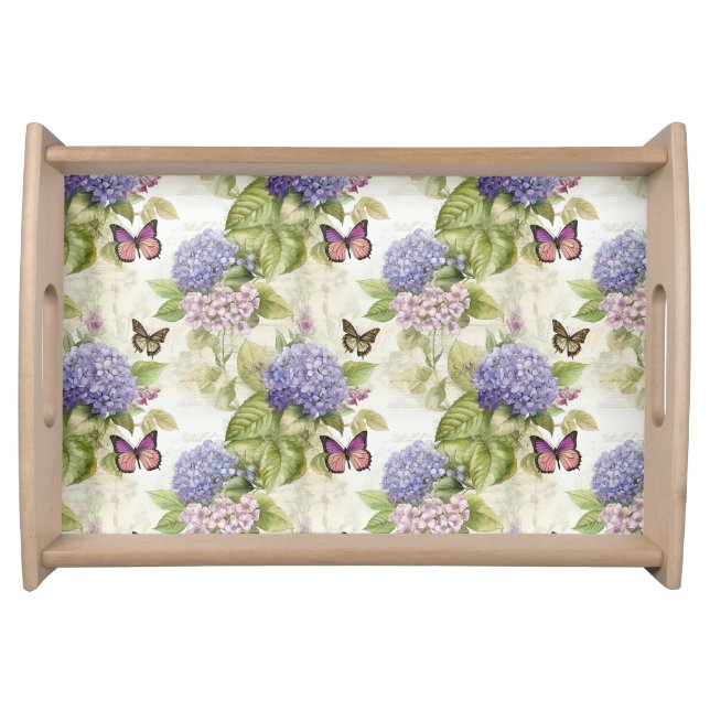 Heavenly Purple Hydrangea Harmony   Serving Tray (Front)