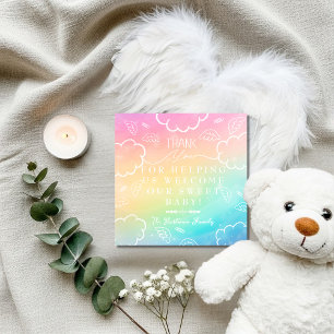Heavenly Rainbow  Labor & Delivery NICU Hospital   Thank You Card