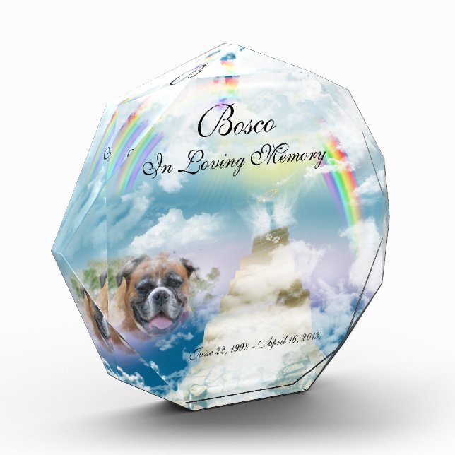Heavenly Rainbow Pet Dog Memorial Award (Left)