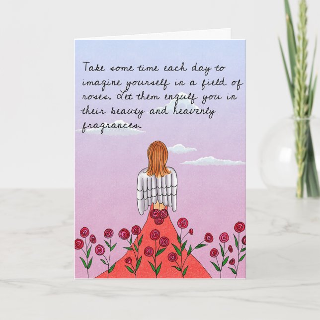 Heavenly Roses Greeting Card (Front)