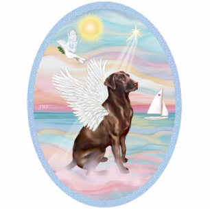 Heavenly Sea -Chocolate Labrador Cutout