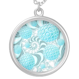 Heavenly Sea Shells, Abstract Pastel Beach Custom Necklace