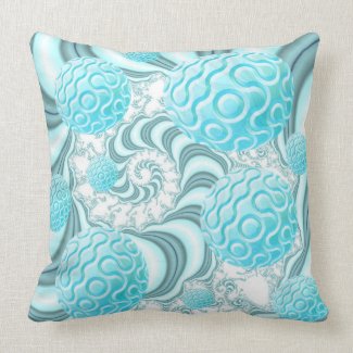 Heavenly Sea Shells, Abstract Pastel Beach Pillow
