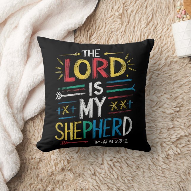 Heavenly Shepherd: Bible Verse  Throw Pillow (Blanket)