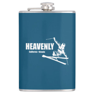 Heavenly Ski Resort California Nevada Skier Flask