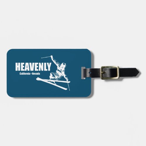 Heavenly Ski Resort California Nevada Skier Luggage Tag