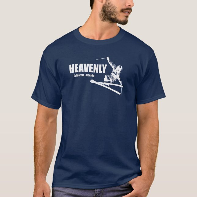 Heavenly Ski Resort California Nevada Skier T-Shirt (Front)