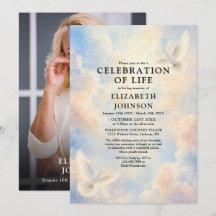 Heavenly Sky Dove Celebration of Life Photo