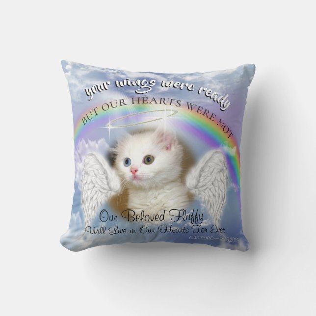 Heavenly Sky With Rainbow 2  Pet Memorial Throw Pillow (Front)