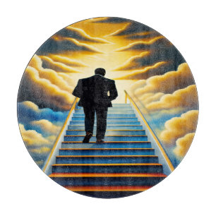 Heavenly Stairs Christian Art Cutting Board