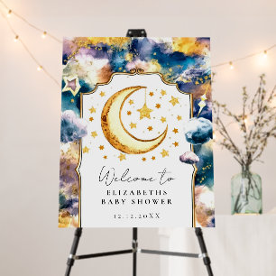 Heavenly Star Celestial Baby Shower Welcome Sign