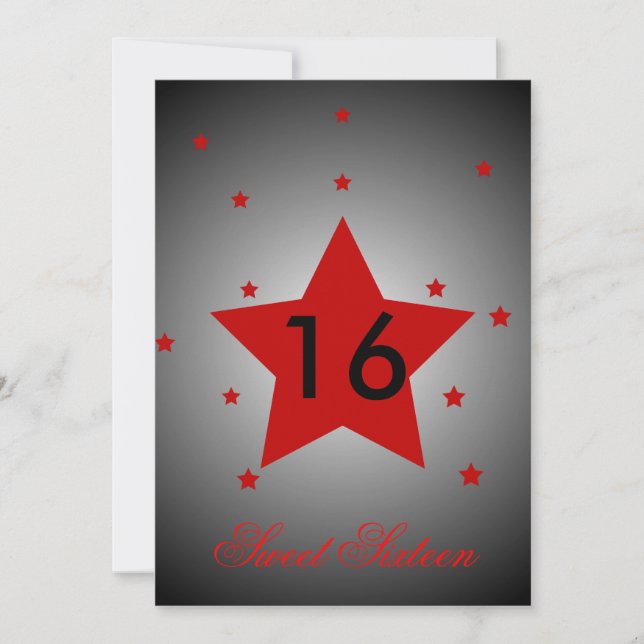 Heavenly Star Sweet Sixteen-Customize Invitation (Front)