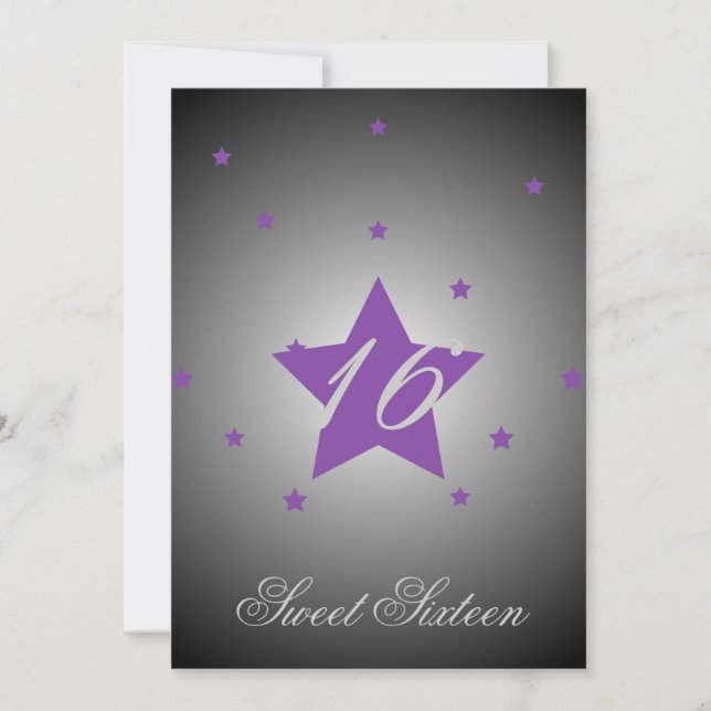 Heavenly Star Sweet Sixteen-Customize Invitation (Front)