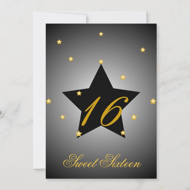 Heavenly Star Sweet Sixteen-Customize Invitation (Front)