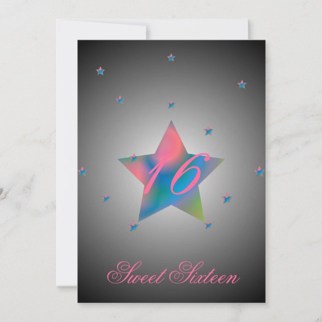 Heavenly Star Sweet Sixteen-Customize Invitation (Front)