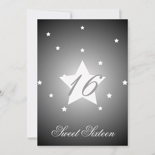Heavenly Star Sweet Sixteen-Customize Invitation (Front)