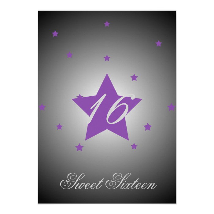 Heavenly Star Sweet Sixteen Customize Invitations