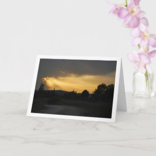 Heavenly Sun Rays in Sky Landscape Card
