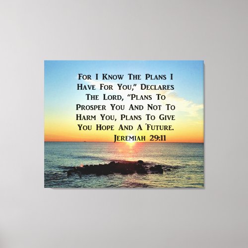 HEAVENLY SUNRISE JEREMIAH 2011 VERSE CANVAS PRINT