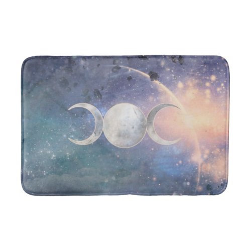 Heavenly Universe Triple Moon Goddess Moonstone Bath Mat