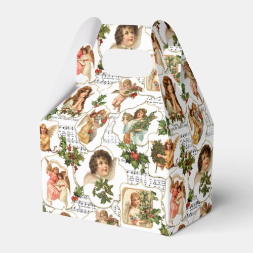 Heavenly Vintage Angels Holly  Music Collage  Favor Boxes