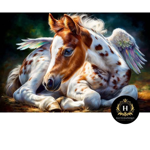Heavenly Winged Baby Foal Decoupage Tissue Paper