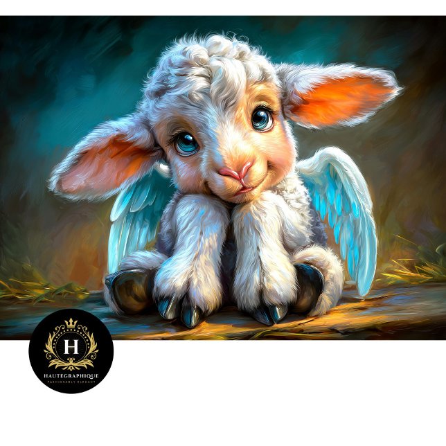 Heavenly Winged Baby Lamb Angel Decoupage Tissue Paper (Creator Uploaded)