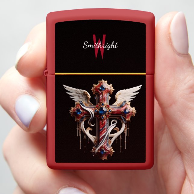 Heavenly Wings of Redemption Zippo Lighter (In Hand)