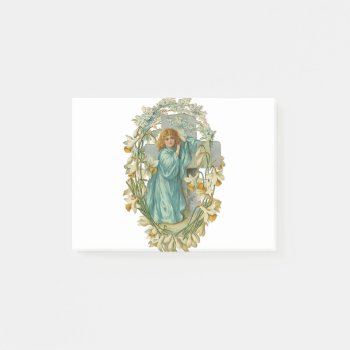 Heavenly Young Angel In A Beautiful Vintage Design Post-it Notes by VintageImagesOnline at Zazzle