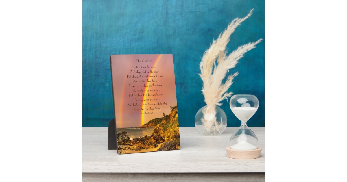 Heaven S Bridges The Rainbow Poem Plaque Zazzle Com