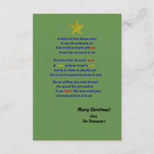 Heaven's child christmas card