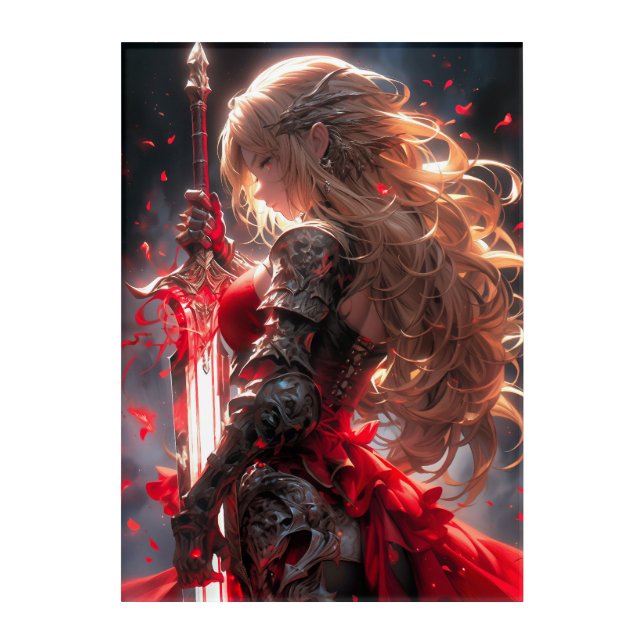 Heaven's Chosen Blade | Anime Valkyrie Warrior Acrylic Print (Front)