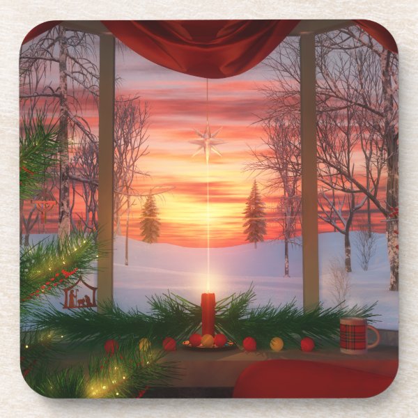 Heaven's Dayspring Christmas Cork Coasters