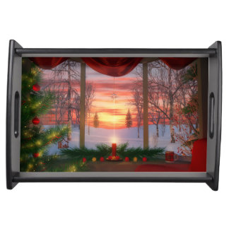 Heaven's Dayspring Christmas Serving Tray