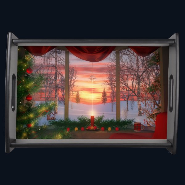 Heaven's Dayspring Christmas Serving Tray