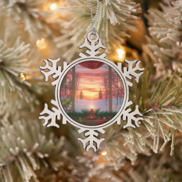 Heaven's Dayspring Christmas Snowflake Ornament