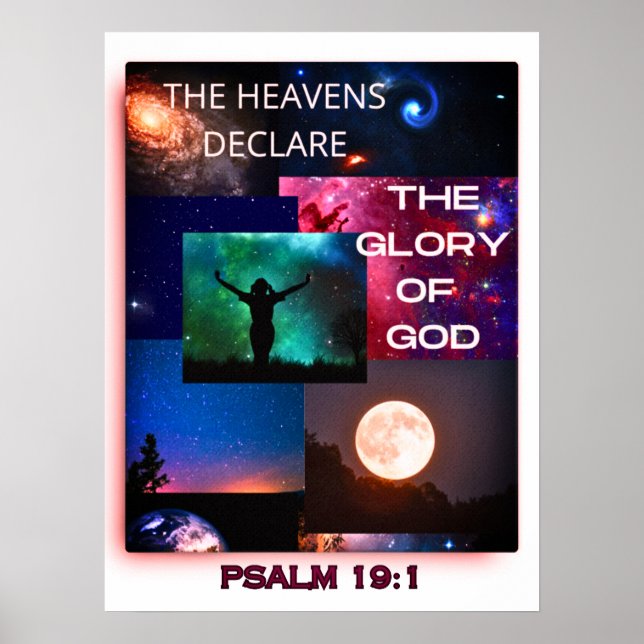 'Heavens Declare Glory of God' Poster (Front)
