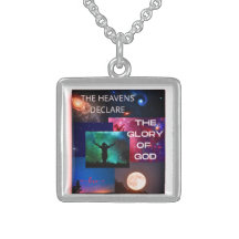"Heaven's Declare Glory of God" Square Necklace
