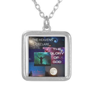 "Heavens Declare Glory " Silver-plated necklace