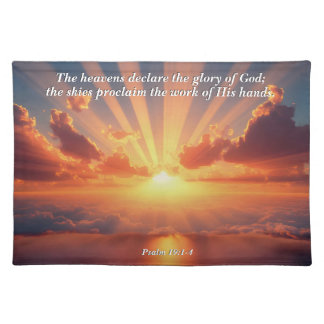 Heavens Declare the Glory: God & Creation Verse Cloth Placemat