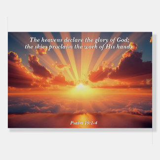 Heavens Declare the Glory: God & Creation Verse Foam Board