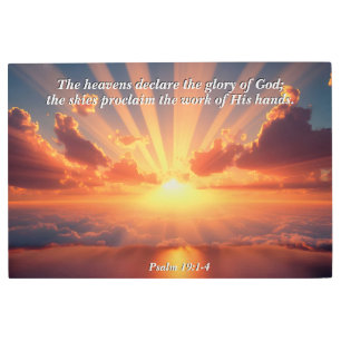 Heavens Declare the Glory: God & Creation Verse Metal Print