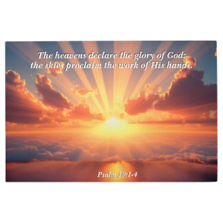 Heavens Declare the Glory: God & Creation Verse Metal Print