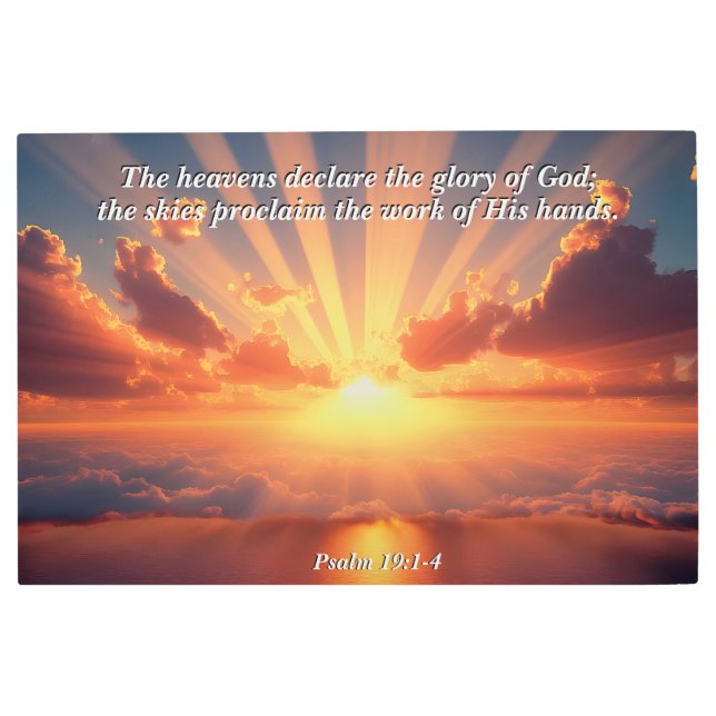 Heavens Declare the Glory: God & Creation Verse Metal Print (Front)