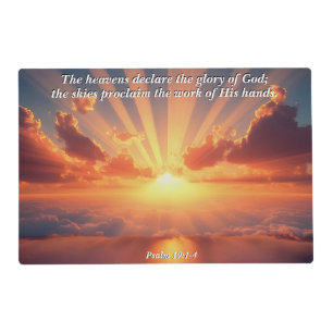 Heavens Declare the Glory: God & Creation Verse Placemat