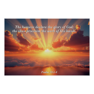 Heavens Declare the Glory: God & Creation Verse Poster