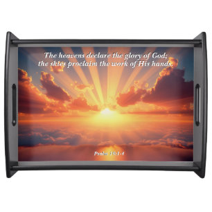 Heavens Declare the Glory: God & Creation Verse Serving Tray