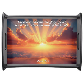 Heavens Declare the Glory: God & Creation Verse Serving Tray