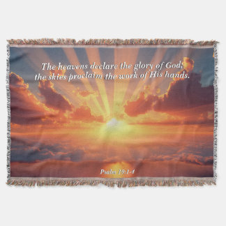 Heavens Declare the Glory: God & Creation Verse Throw Blanket
